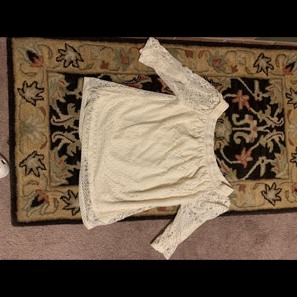 Adiva Cream Lace Top size  M NWOT Cottagecore - Picture 2 of 7